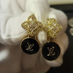Louis Vuitton Double Sided, Cubic Zirconia La Fleur Custom Earings